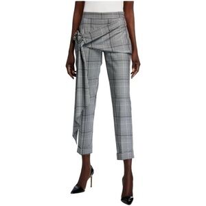 Hellessy "Pierre" Slash-Waist Plaid Pants